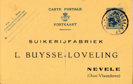 NEVELE   CARTE PUBLICITAIRE - SUIKERFABRIEK L.BUYSSE - LOVELING   NEVELE        2 SCANS - Nevele