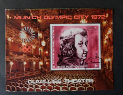 YEMEN KINGTHON OF YEMEN SANA A 1972 MUNICH OLYMPIC CITY 1972 CUVILLIES THEATER MOZART MNH RARE - Jemen