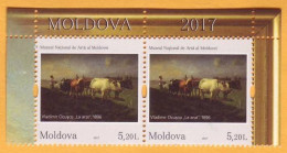 2017 Moldova Moldavie. Art. Paintings. Fauna. Cow. Bulls 2v Mint - Fattoria