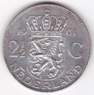 Pays Bas 2 1/2 Gulden 1961 , Juliana, En Argent, KM# 185 - 1948-1980: Juliana