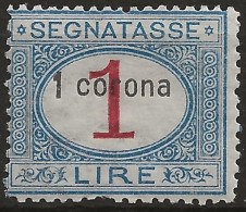 TRDASx2L - 1922 Terre Redente/Dalmazia, Sassone Nr. 2, Segnatasse Nuovo Con Traccia Di Linguella */ - Dalmatia