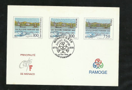 Carte Souvenir OETP De Monaco émission Commune Accord RAMOGE France Monaco Italie Le 14 Mai 1996   TB - Storia Postale