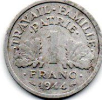 France 1 Franc 1944b Etat Français - 1 Franc