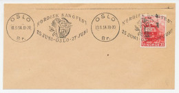 Postmark Norway 1954 Harp - Nordic Song Fest - Musique
