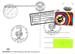 ITALIA ITALY - 2002 SENIGALLIA (AN) XXXVIII Senafil Il Calcio Nella Filatelia Su Cartolina Nike Viaggiata - 7862 - 2001-10: Poststempel
