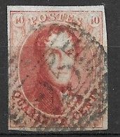 OBP12a Met 4 Randen En Met Balkstempel P25 Charleroi (zie Scans) - 1858-1862 Medaillen (9/12)