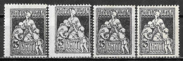 1921 ROMANIA Set Of 4 POSTAL TAX MLH STAMPS (Michel # 10) - Nuovi