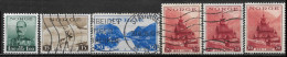 1937-1939 NORWAY SET OF 6 USED STAMPS (Michel # 191,195,197,201x) CV €4.70 - Oblitérés