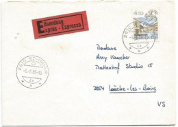 Suisse Local Express CV St. Imier 5jun1985 With Zodiac Capricorn FS.4.50 Solo Franking - Marcophilie