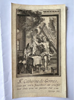 Sainte Catherine De Genes Genua Heilige Genova Patroon Ziekenhuizen 15 September Kopergravure Graveur Harrewijn - Collezioni