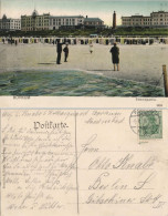 Borkum Strand Partie Und Häuser Zeile (Beach Scene) 1908/1904 Stempel BORKUM - Borkum