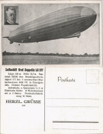 Ansichtskarte  Luftschiff Graf Zeppelin LZ 127 (mit Technik-Daten) 1930 - Dirigeables