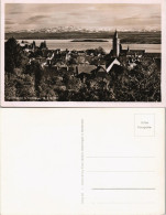 Überlingen Panorama Ansicht Stadt & Fernblick Bodensee Mit Alpen 1940 - Überlingen