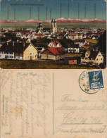 Ansichtskarte Kempten (Allgäu) Panorama-Ansicht Stadt & Gebirgspanorama 1920 - Kempten