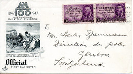 USA. N°498 De 1947 Sur Enveloppe Ayant Circulé. Joseph Pulitzer. - Brieven En Documenten