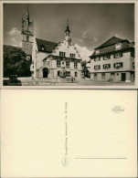 Ansichtskarte Friedrichshafen Rathaus U. Zeppelinbrunnen Fotokarte 1930 - Friedrichshafen