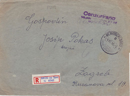 23359# BOSNIE HERZEGOVINE DEVANT DE LETTRE RECOMMANDE CENSURE CENZURIRANO VOJNA Obl BROD NA SAVI 1945 - Bosnie-Herzegovine