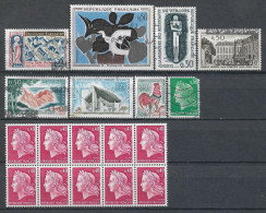 1960-1969 FRANCE Set Of 8 Used + Block Of 10 MNH OG Stamps Scott CV $12.05 - Otros & Sin Clasificación