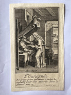 Kopergravure Sainte Cunegonde Harrewyn Graveur Beschermheilige Luxemburg Feestdag 3 Maart - Verzamelingen