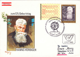 HANNS HORBIGER,ASTROLOG- COVERS FDC AUSTRIA - Astronomie