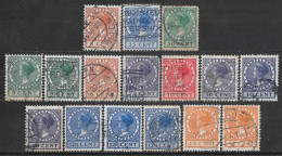 1924-1934 NETHERLANDS Set Of 16 Used Stamps (Scott # 148,153,172,174,180,178,182) CV $4.10 - Oblitérés