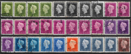 1947-1950 NETHERLANDS 30 Used Stamps (Scott # 286,287,289,291,292,294,301,330) CV $6.00 - Gebruikt