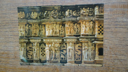 India , Sculptured Panel From 10th Century , Hindu Temple , Khajuraho - India