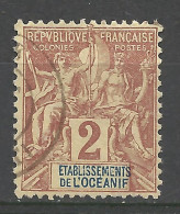 OCEANIE N° 2 Variétée OCEANIF / Used - Used Stamps