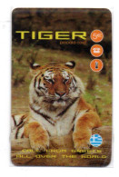 Tigre Tiger  Carte Prépayée Grèce Card  (K 100) - Grèce