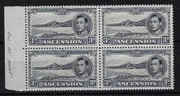 ASCENSION SG42A, 3D PERF 13 1/2 BLOCK OF FOUR MNH - Ascension (Ile De L')