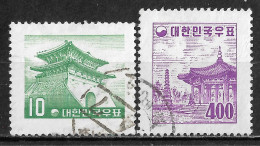 1957 SOUTH KOREA Set Of 2 Used Stamps (Michel # 246,254) CV €7.00 - Korea, South