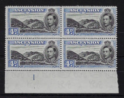 ASCENSION SG42C, 4D BLACK & ULTRAMARINE MNH BLOCK - Ascension (Ile De L')