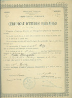 261 -  CERTIFICAT D ETUDES PRIMAIRTES ACADEMIE DE PARIS 1904 - 1800 – 1899