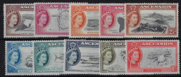 ASCENSION SG57/66, 1956 DEFINITIVE SHORT SET TO 1/- MNH - Ascension (Ile De L')