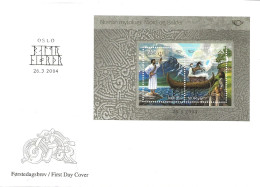 Norway  2004 NORTH: Nordic Myths (I)  Sea God Njord And Balders Burial, Mi Bloc 25 FDC - FDC