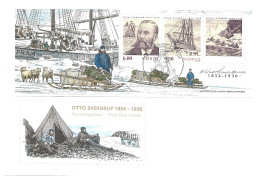 Norway  2004  150th Birth Anniversary Of Polar Explorer Otto Sverdrup,  Polar Ship "Fram", Mi Bloc 26 FDC - FDC