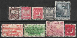 1948-1956 PAKISTAN Set Of 9 USED STAMPS (Michel # 33,37,49A,52,62,70,71,76,83) CV €3.80 - Pakistan