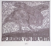 EX LIBRIS ERICH AULITZKY Per DR. RUDIGER VON DER WETH L27bis-F02 EXLIBRIS Opus 147 - Ex-libris