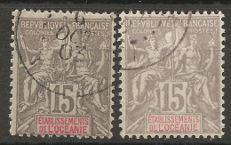 OCEANIE N° 16 X 2 Nuances OBL / Used - Oblitérés