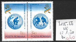 ROUMANIE 3155-56 ** Côte 1.20 € - Unused Stamps