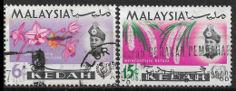 1965 KEDAH SET OF 2 USED STAMPS (Scott # 109,111) - Malesia (1964-...)