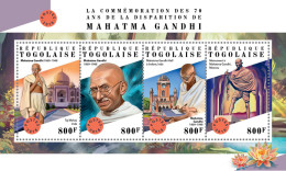 TOGO 2018 MNH  Mahatma Gandhi  Michel Code: 9111-9114. Yvert&Tellier Code: 6344-6347 - Togo (1960-...)