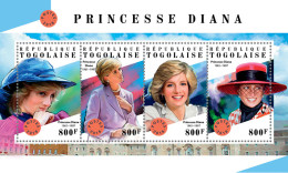 TOGO 2018 MNH  Princess Diana  Michel Code: 9126-9129. Yvert&Tellier Code: 6348-6351 - Togo (1960-...)