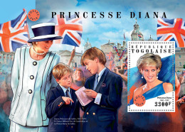 TOGO 2018 MNH  Princess Diana  Michel Code:  9130 / Bl.1609. Yvert&Tellier Code: 1414 - Togo (1960-...)