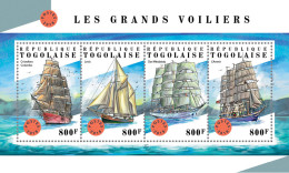 TOGO 2018 MNH  Tall Ships  Michel Code: 9081-9084. Yvert&Tellier Code: 6416-6419 - Togo (1960-...)