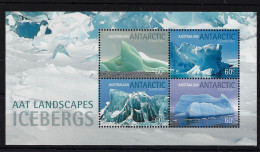 AUSTRALIAN ANT. TERR. MS202, 2011 ICEBERGS MINI SHEET MNH - Neufs