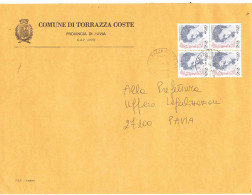 €0,20 DONNE QUARTINA COMUNE DI TORRAZZA COSTE PAVIA - 2001-10: Marcophilia