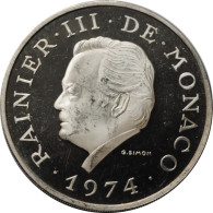 Monaco 100 Francs 1974, PROOF, "25th Anniversary - Reign Of Rainier III" - Otros & Sin Clasificación
