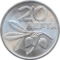 Greece 20 Lepta 1973, BU, "King Constantine II (1966 - 1973)" - Grecia