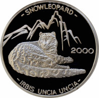 Afghanistan 500 Afghanis 2000, PROOF, "WWF For Nature - Snow Leopard" Silver - Afghanistan